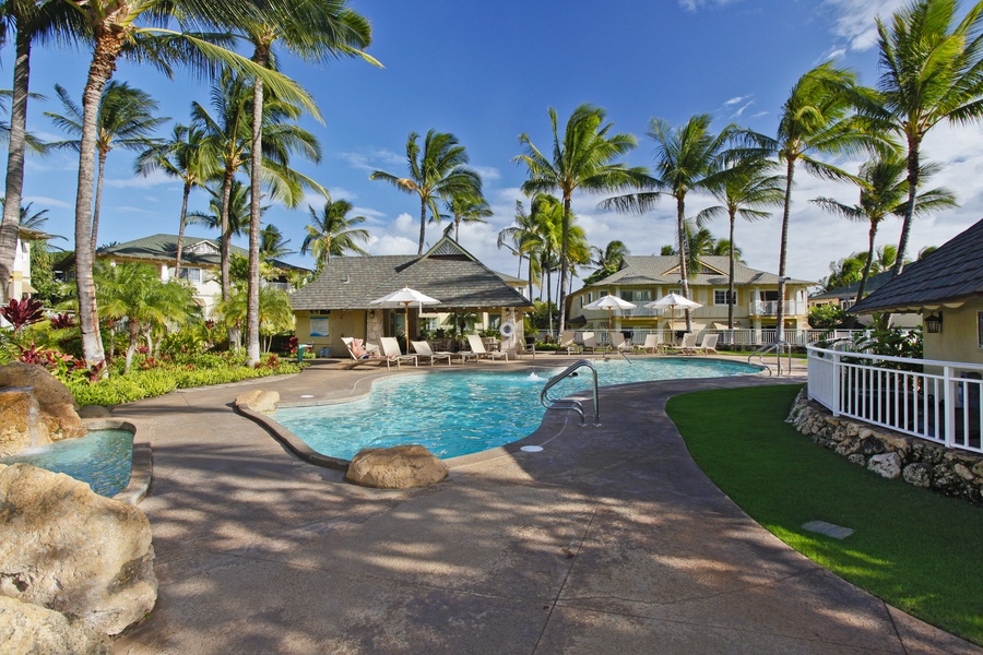 Kapolei Vacation Rentals, Kai Lani 12D - Relax by the community pool with your favorite book.