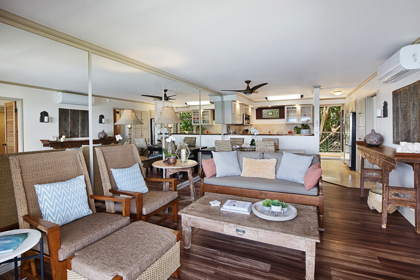 Koloa Vacation Rentals, Poipu Shores A206 - Living room
