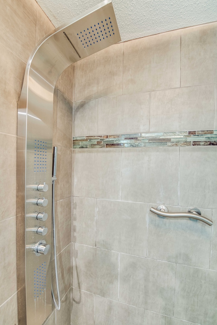 Waikoloa Vacation Rentals, Waikoloa Villas A107 - Luxurious Multi-Function Showers in Both Bathrooms