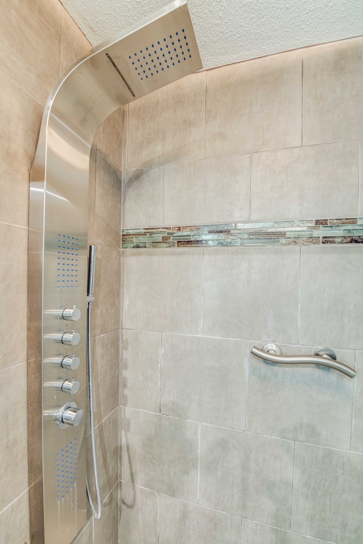 Waikoloa Vacation Rentals, Waikoloa Villas A107 - Indulge in spa-like luxury with a multi-function shower system—perfect for unwinding after beach or golf adventures.