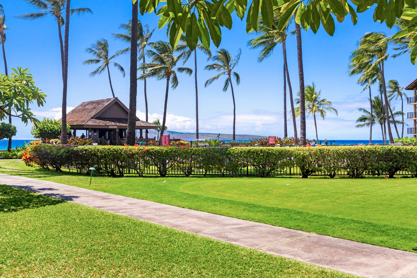 Lahaina Vacation Rentals, Papakea K-105 - View from the ground floor on the lanai in K105