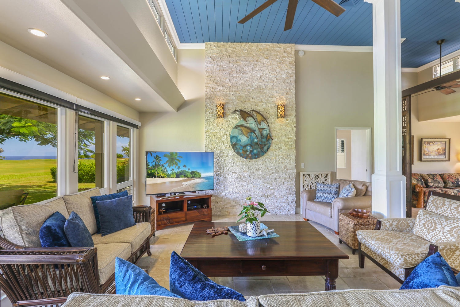 Princeville Vacation Rentals, Half Moon Hana - Open concept living areas