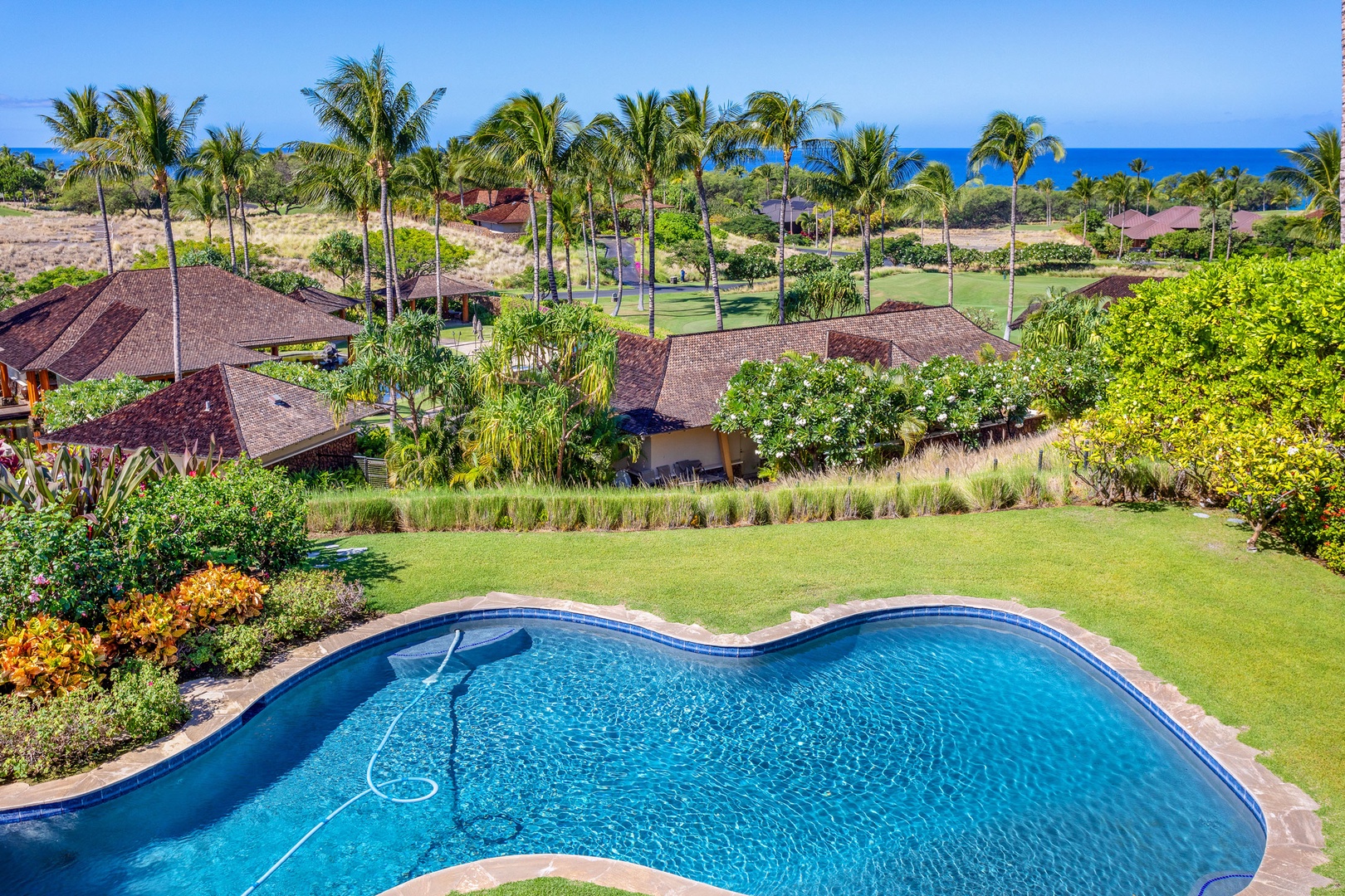 Kamuela Vacation Rentals, Kaunaoa 7B at Mauna Kea Resort - Backyard Aerial