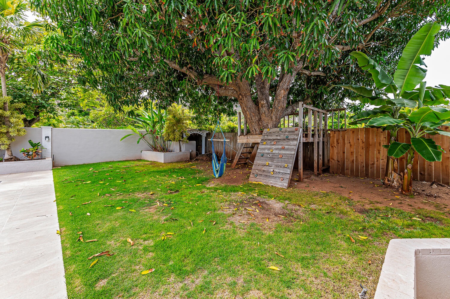 Kailua Vacation Rentals, Villa Hui Hou - Kids play area off of the pool...in mango season the kids may be able to pick fresh mango!