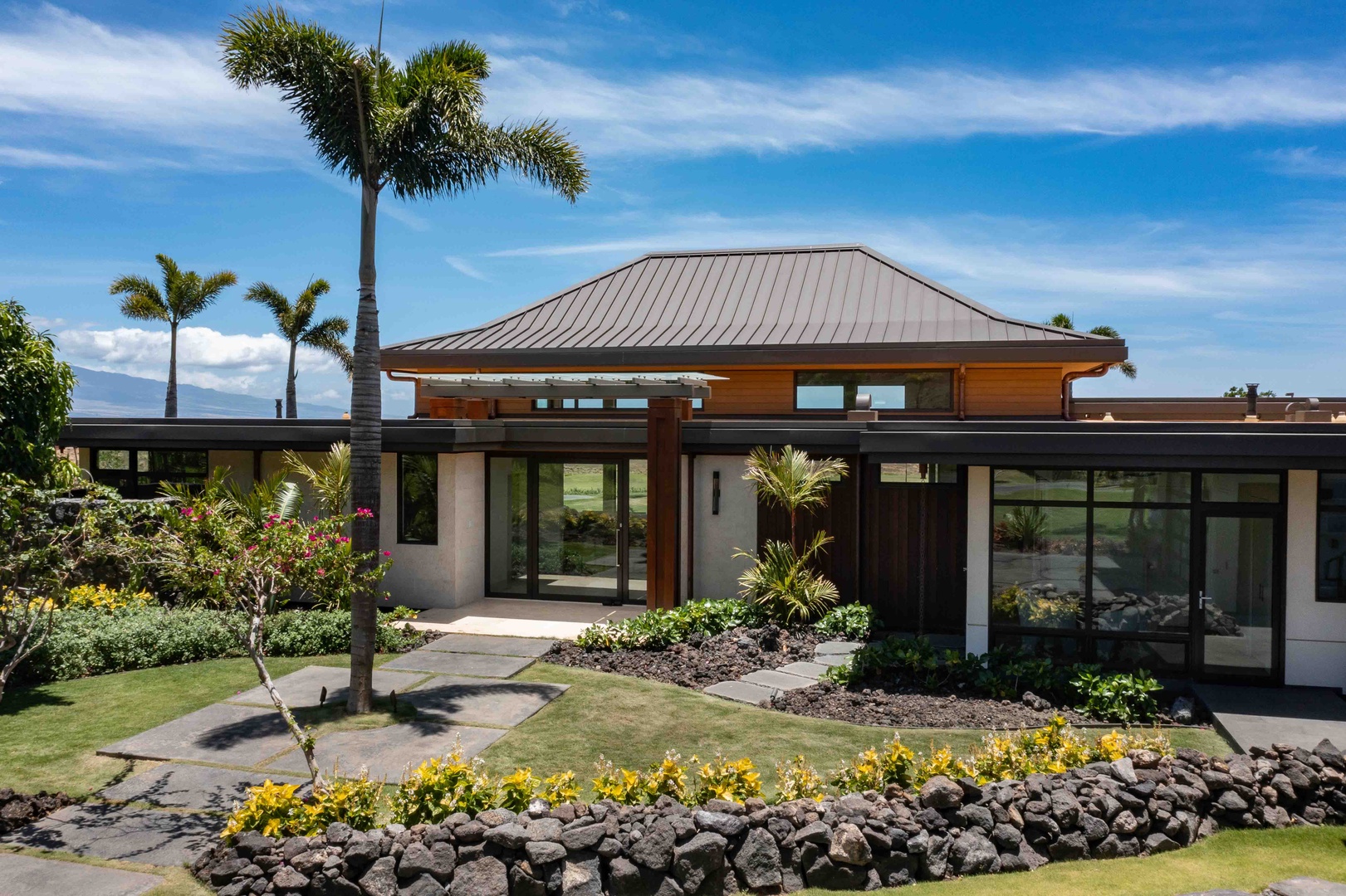 Kamuela Vacation Rentals, Hapuna Estates #8 - Glass windows and doors surroud the open concept home for beautiful views and lots of natural light