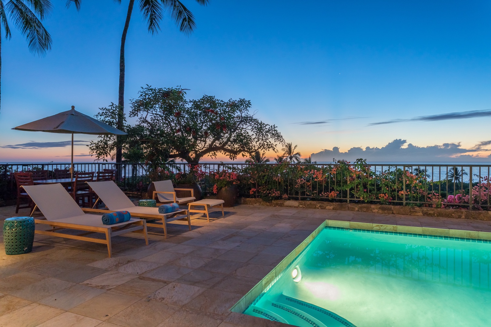 Kamuela Vacation Rentals, 4BD Villas (21) at Mauna Kea Resort - Gorgeous Sunsets Year Round Enjoyed from Pool Deck & Most Rooms.