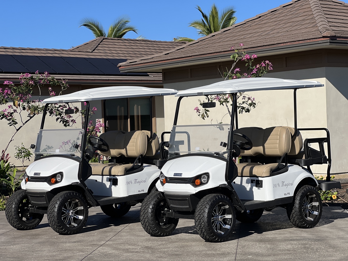 Kailua Kona Vacation Rentals, 4BR Luxury Puka Pa Estate (1201) at Hualalai Resort - Two golf carts, each with seating for four are included for guests!