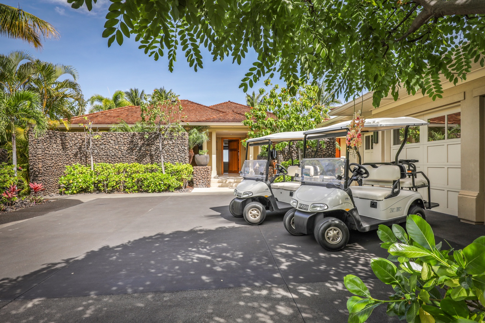Kailua Kona Vacation Rentals, 4BD Hainoa Estate (122) at Four Seasons Resort at Hualalai - Use of two 4-Seater golf carts is included with your rental.