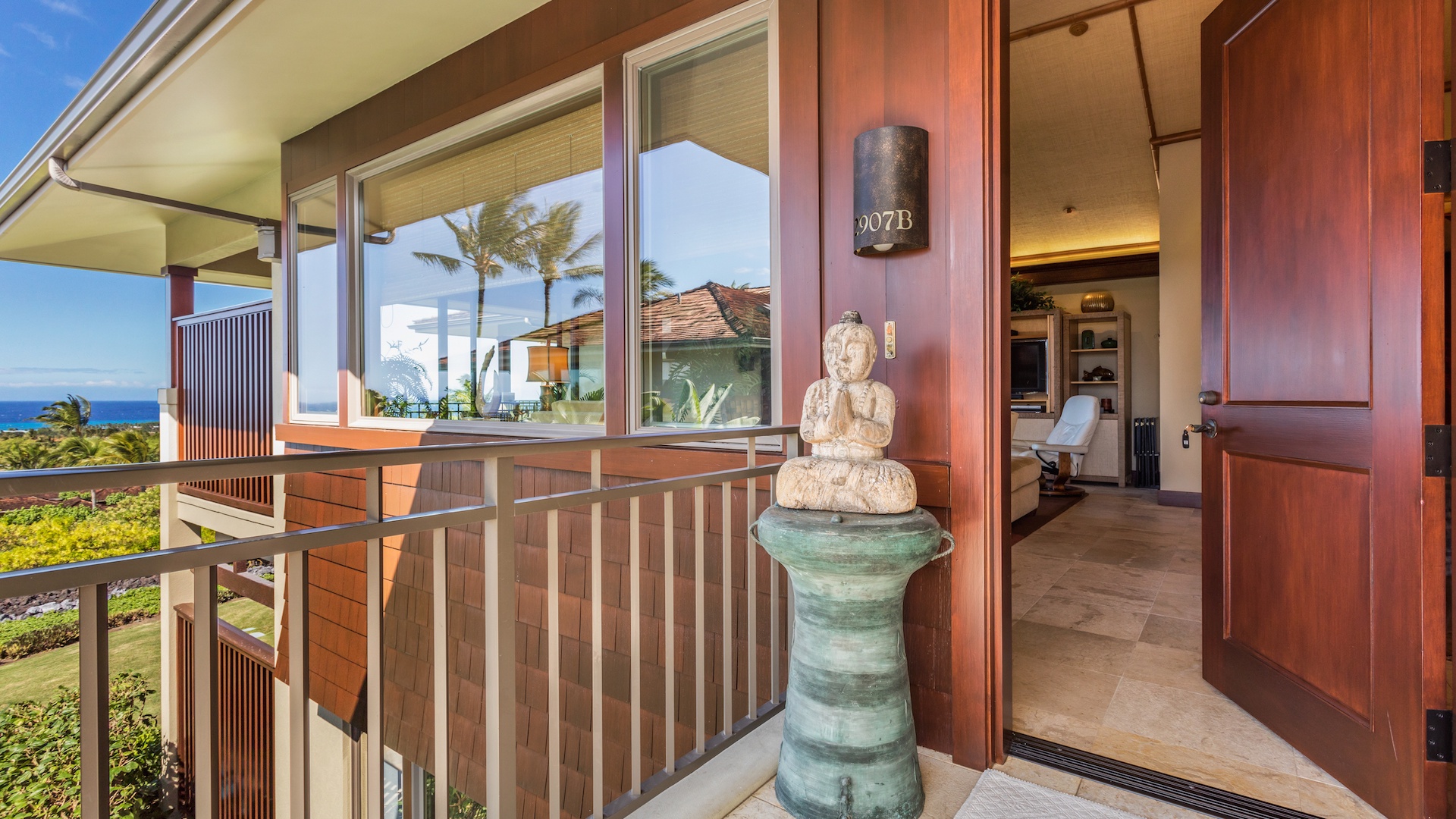 Kailua Kona Vacation Rentals, 2BD Hainoa Villa (2907B) at Four Seasons Resort at Hualalai - Villa Entryway.