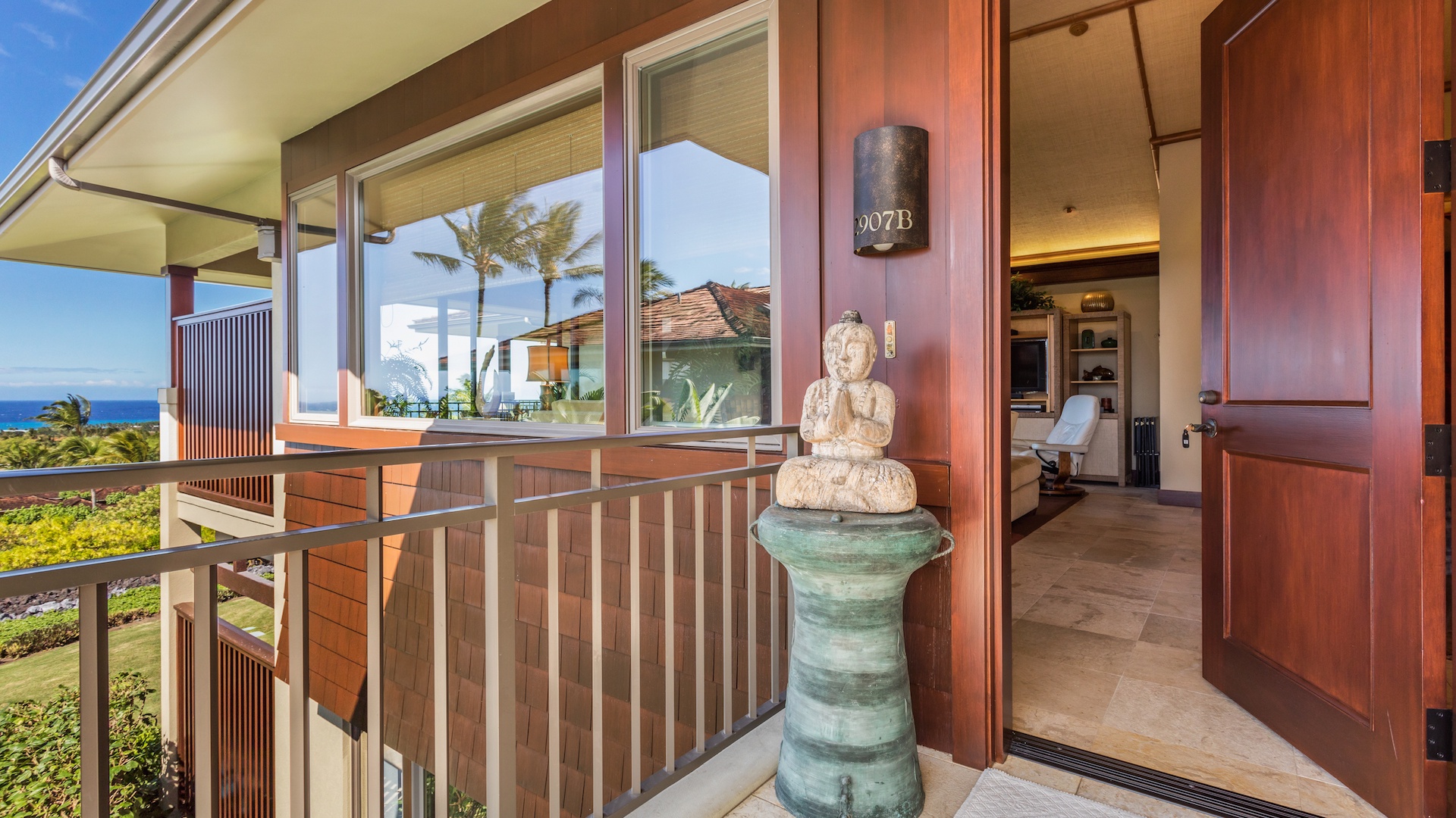 Kailua Kona Vacation Rentals, 2BD Hainoa Villa (2907B) at Hualalai Resort - Villa Entryway.