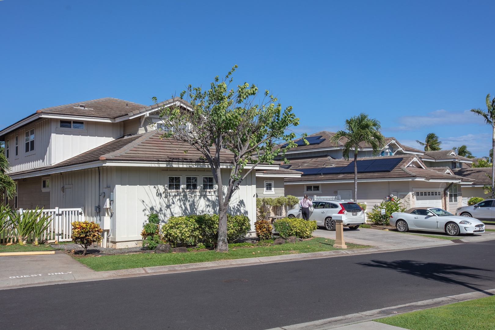 Stroll past tidy lawns and two-story homes on a loop through the neighborhood.