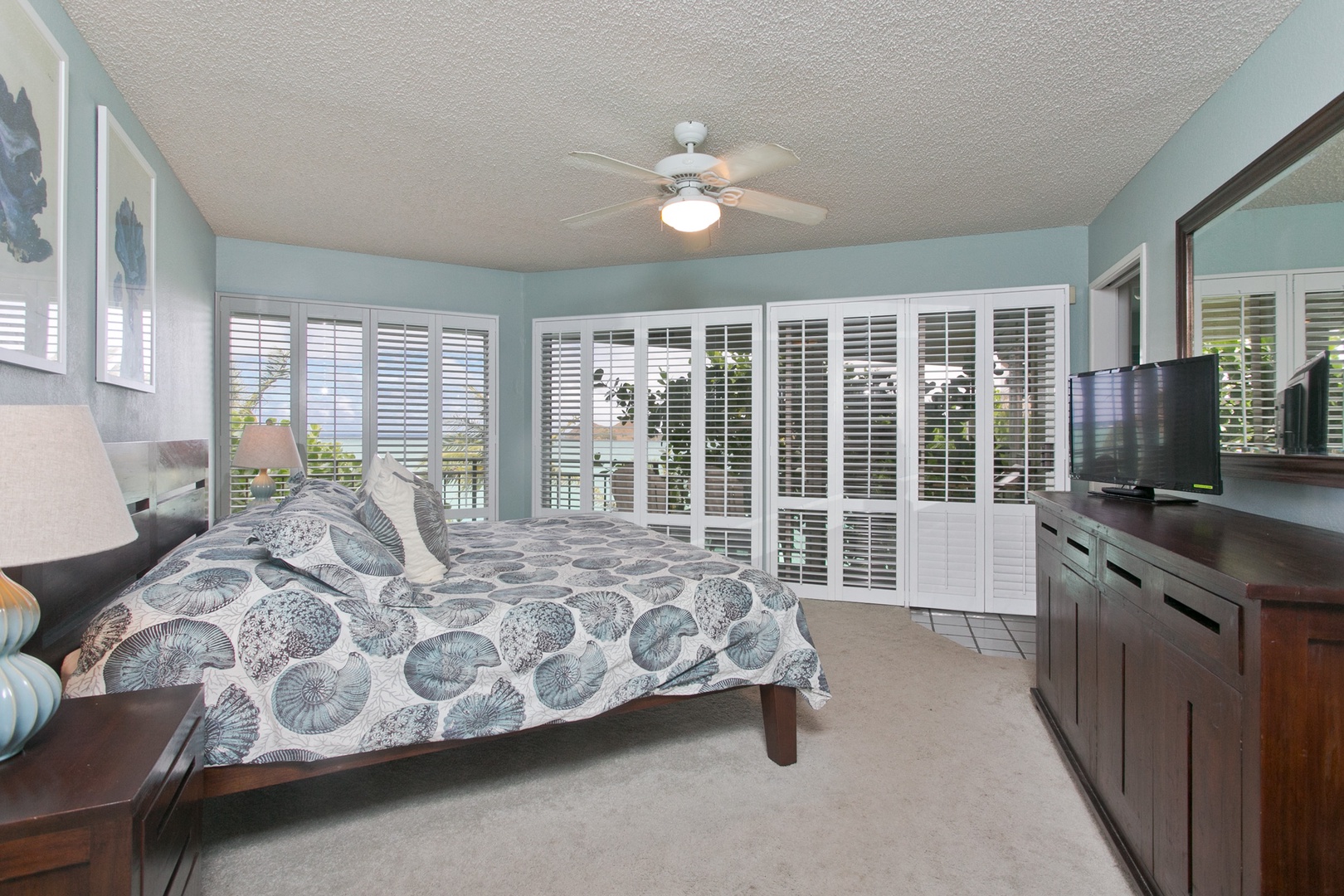 Kailua Vacation Rentals, Hale Kolea* - Guest bedroom 2 with access to private lanai.