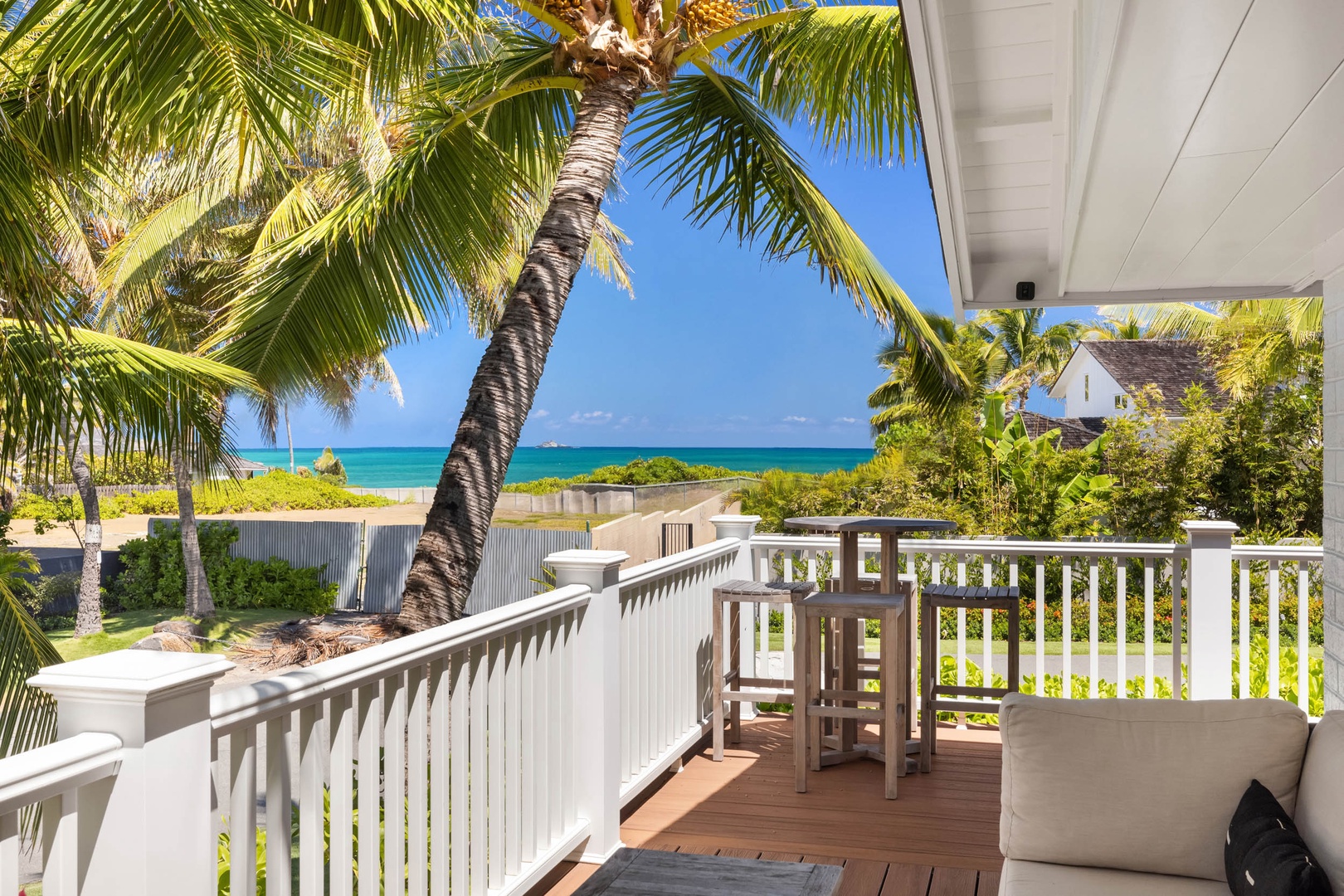 Kailua Vacation Rentals, Seahorse Beach House - Outdoor entertaining redefined: Discover elegance on our wrap-around deck.