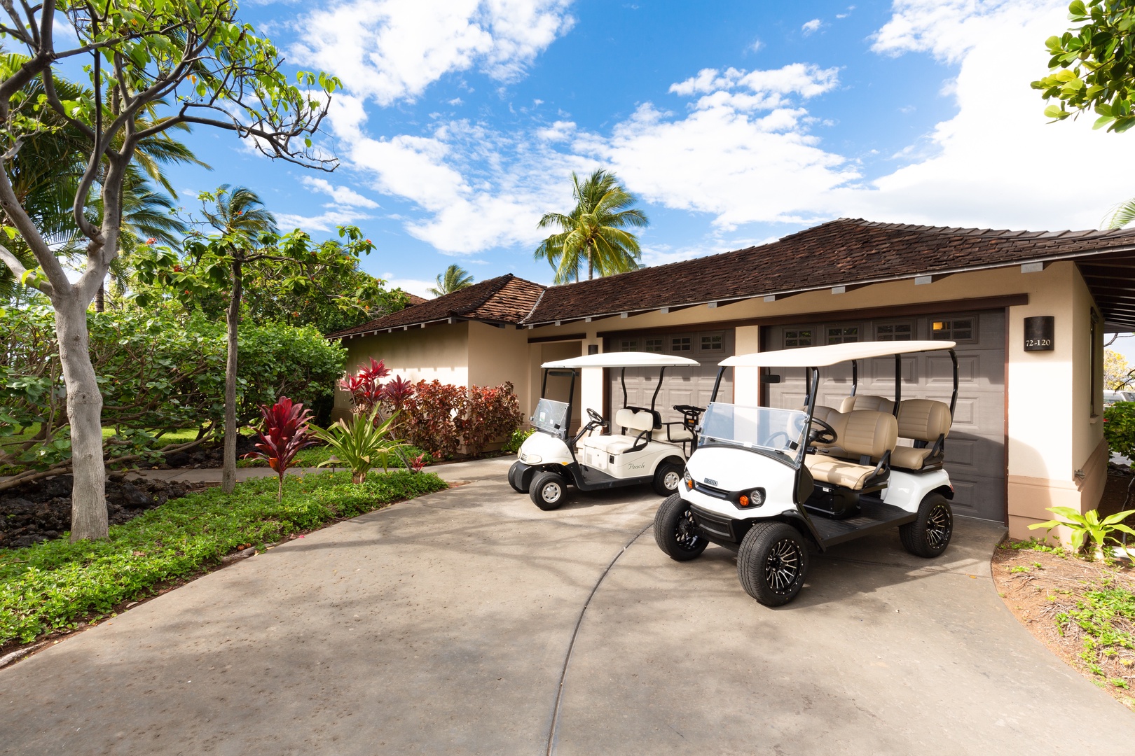 Kailua-Kona Vacation Rentals, 3BD Hali'ipua (120) Villa at Hualalai Resort - This rental is equipped with TWO golf carts!