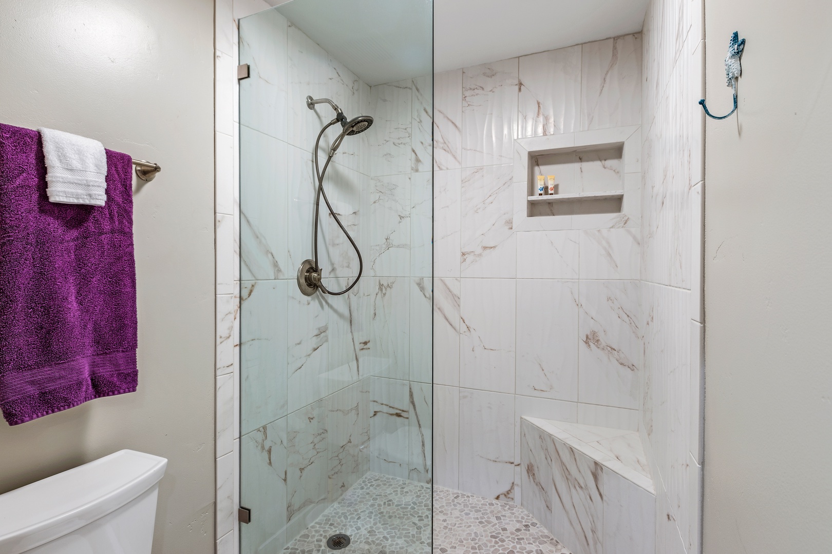 Lahaina Vacation Rentals, Maui Kaanapali Villas 292 - Beautiful new tile in the standing shower