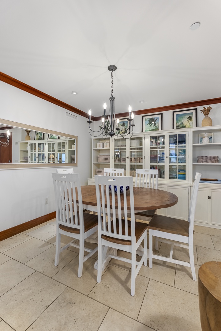 Kapolei Vacation Rentals, Ko Olina Beach Villas O211 - Bright at this end of the great room, the table set for a long, unhurried breakfast.