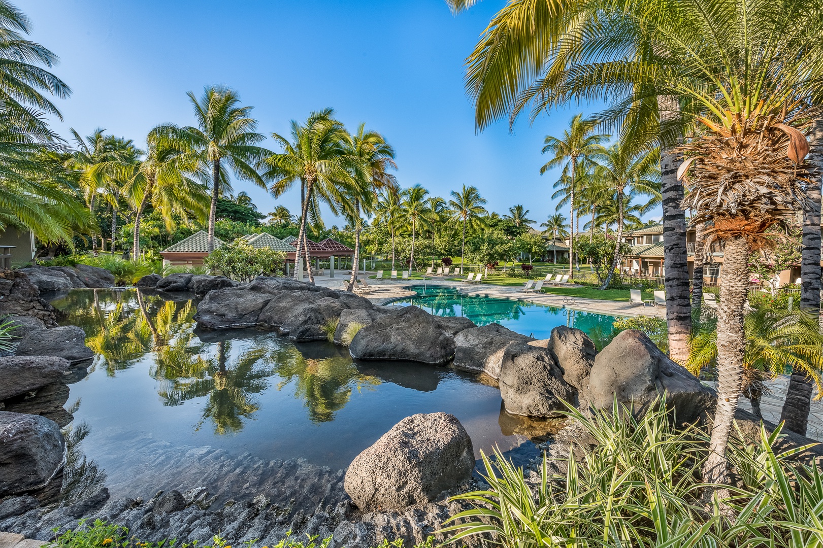 Kamuela Vacation Rentals, Mauna Lani Fairways #204 - Waterfall at the Top of The Fairways Tropical Recreation Center