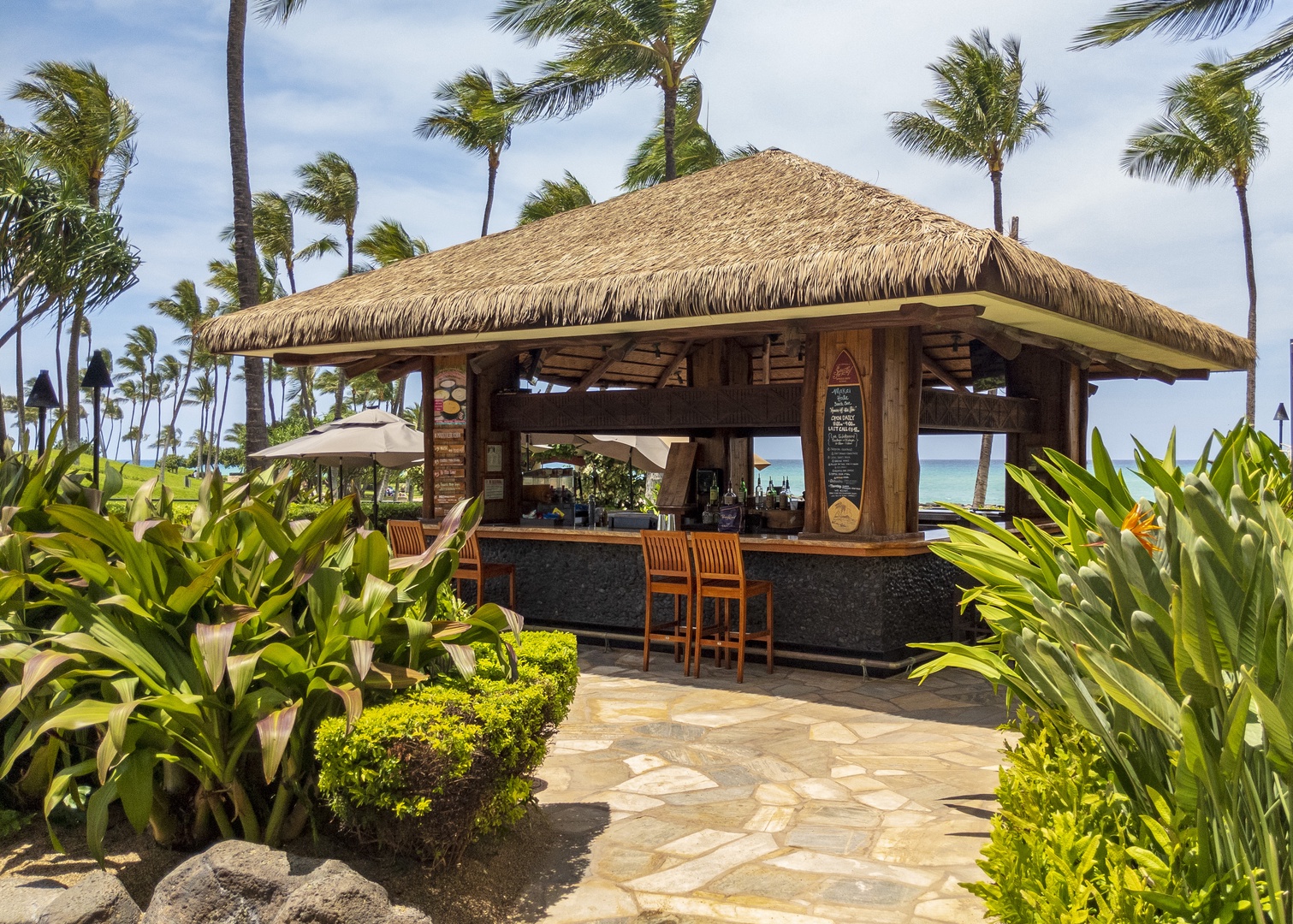 Kapolei Vacation Rentals, Ko Olina Beach Villas O704 - The cabana down by the beach.