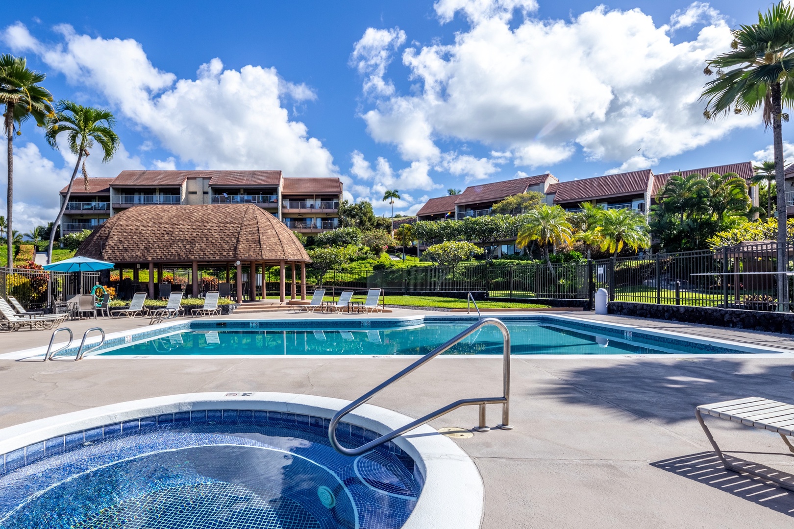 Kailua Kona Vacation Rentals, Keauhou Kai C301 - Hot tub beside the pool, for the soak after a long day in the sun.