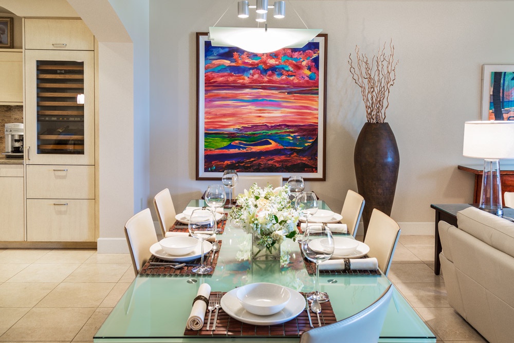 Wailea Vacation Rentals, Aqua Lani J305 at Wailea Beach Villas* - Ocean View Great Room w/Natuzzi Leather Furnishing