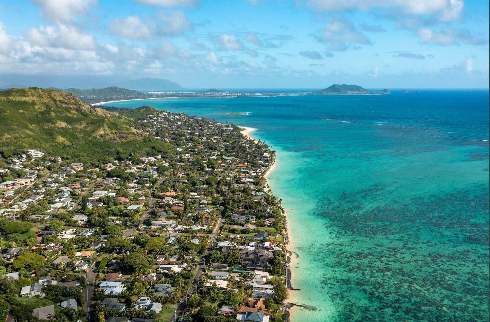 Kailua Vacation Rentals, Mokulua Seaside - Aerial shot of the location