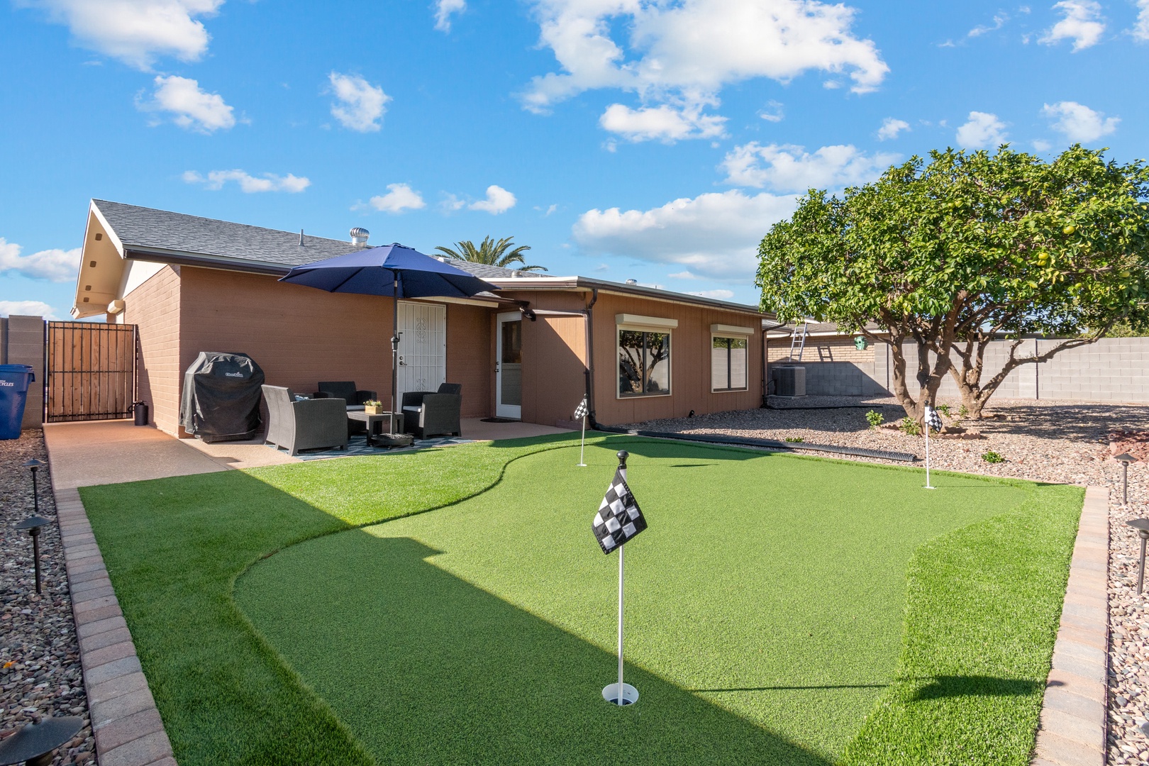 Mesa Vacation Rentals, Private Putting Oasis - This is a 55+ community with a great little public golf course.