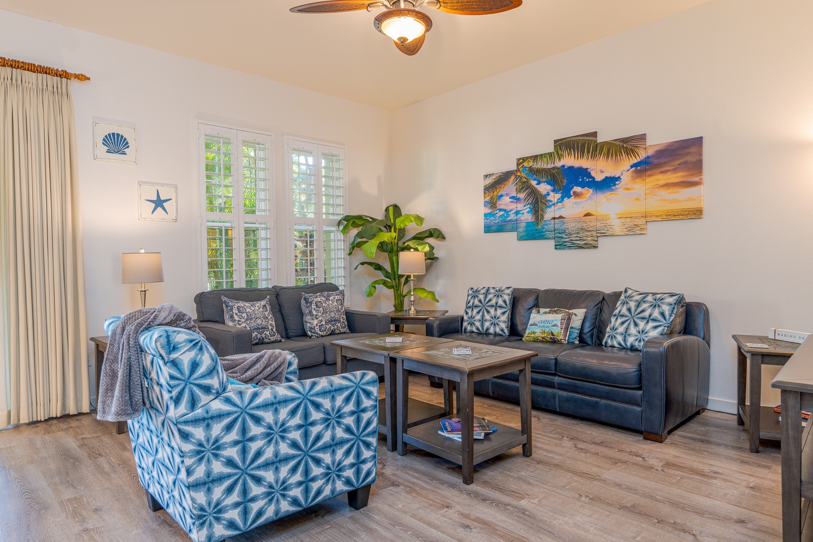 Kapolei Vacation Rentals, Coconut Plantation 1208-2 - Sink in to the plush seating in the living area with your favorite book.