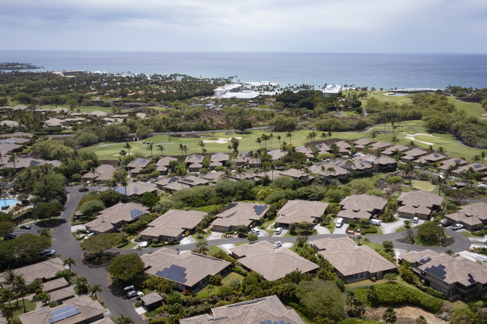 Kamuela Vacation Rentals, Mauna Lani KaMilo #503 - Capture the best of resort living with this expansive aerial view of the private KaMilo enclave at Mauna Lani.