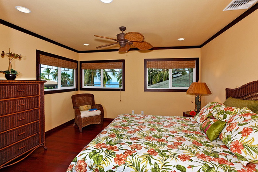 Waianae Vacation Rentals, Makaha Hale - Upstairs queen bedroom one.