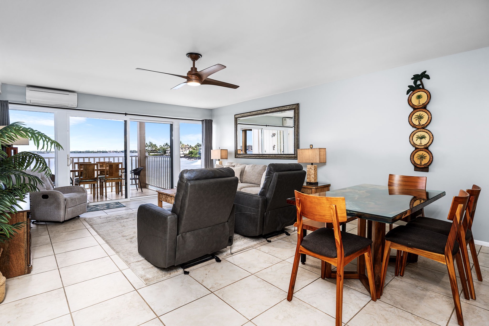 Kailua Kona Vacation Rentals, Sea Village 1105 - Modern island living with ceiling fans, sleeper sofa, and a front-row seat to the Pacific.
