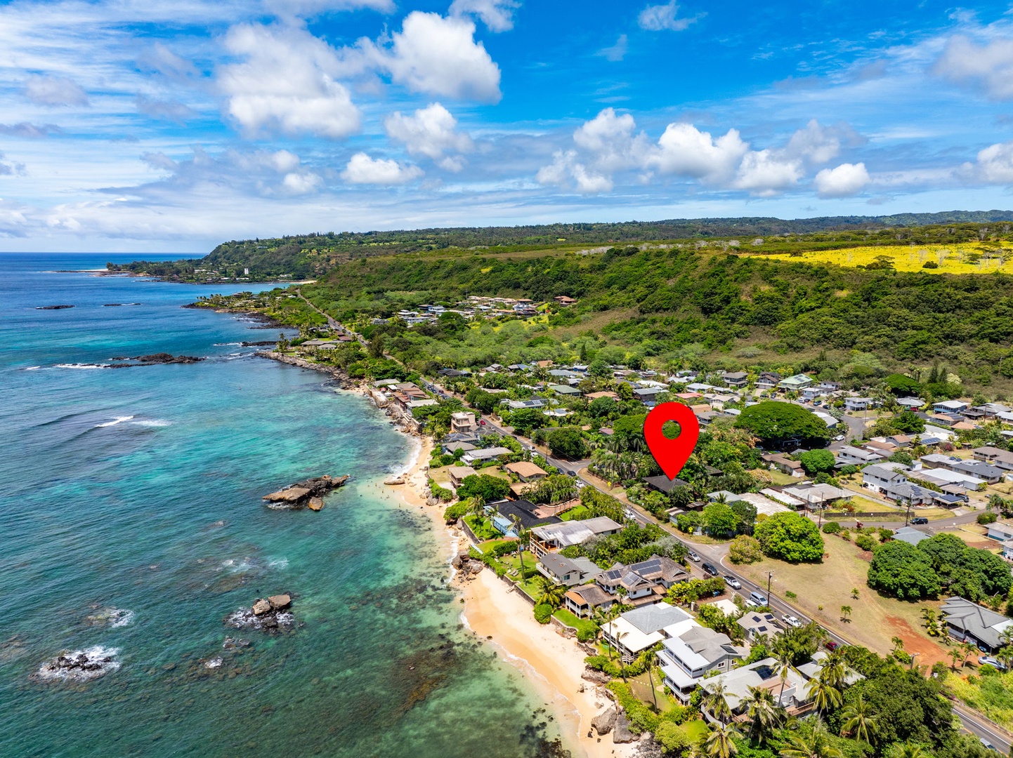 Haleiwa Vacation Rentals, Kealoha Tropical Beach Villa - Map pin of the home.