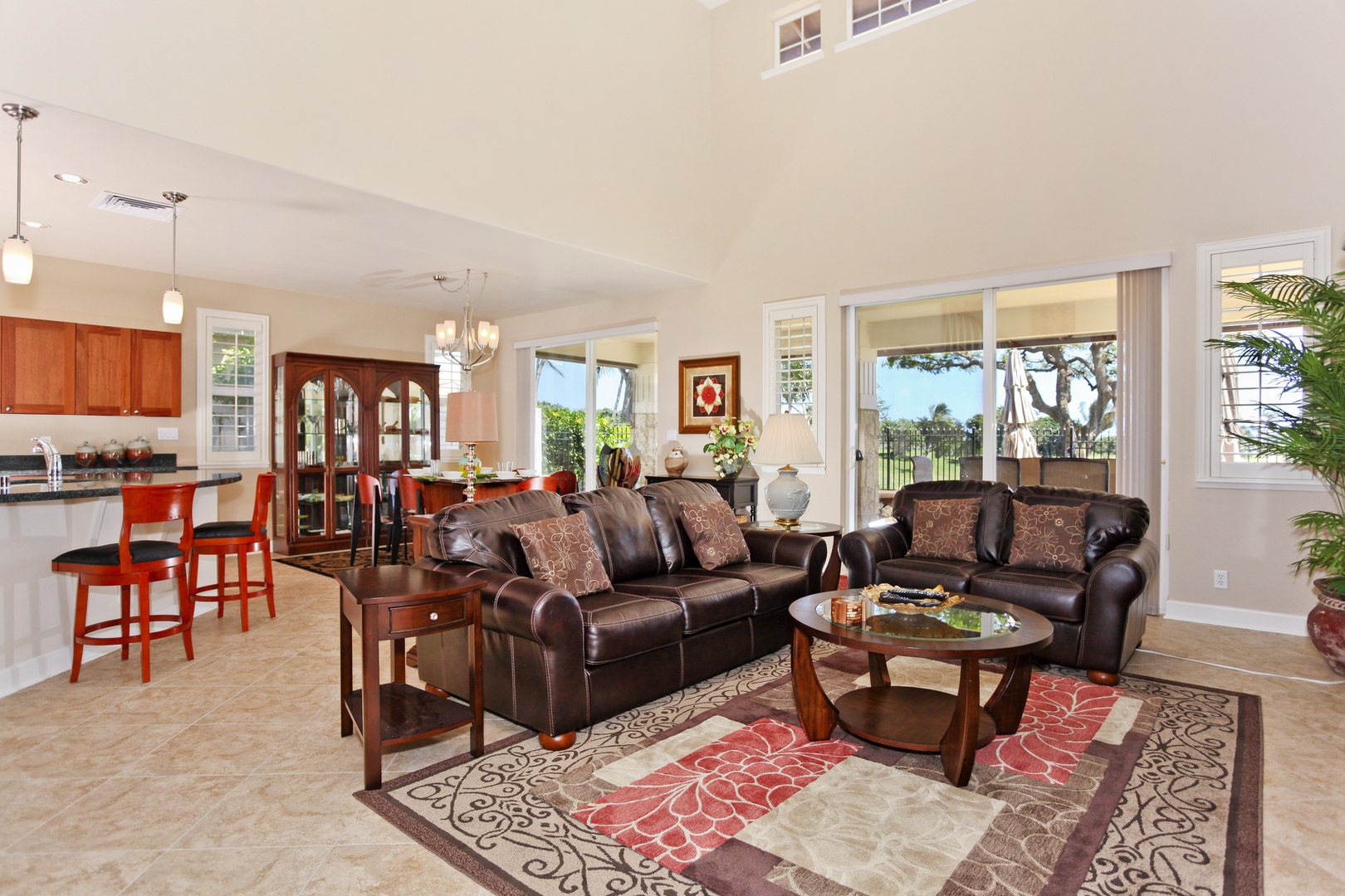 Kapolei Vacation Rentals, Ko Olina Kai Estate #20 - The expansive living and dining area with scenery from the lanai.