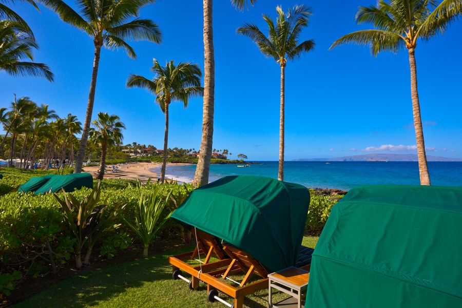 Wailea Vacation Rentals, Sun Splash C301 at Wailea Beach Villas* - Complimentary No-Charge! Oceanfront Shaded Personal Casabella Chaise Lounge...
