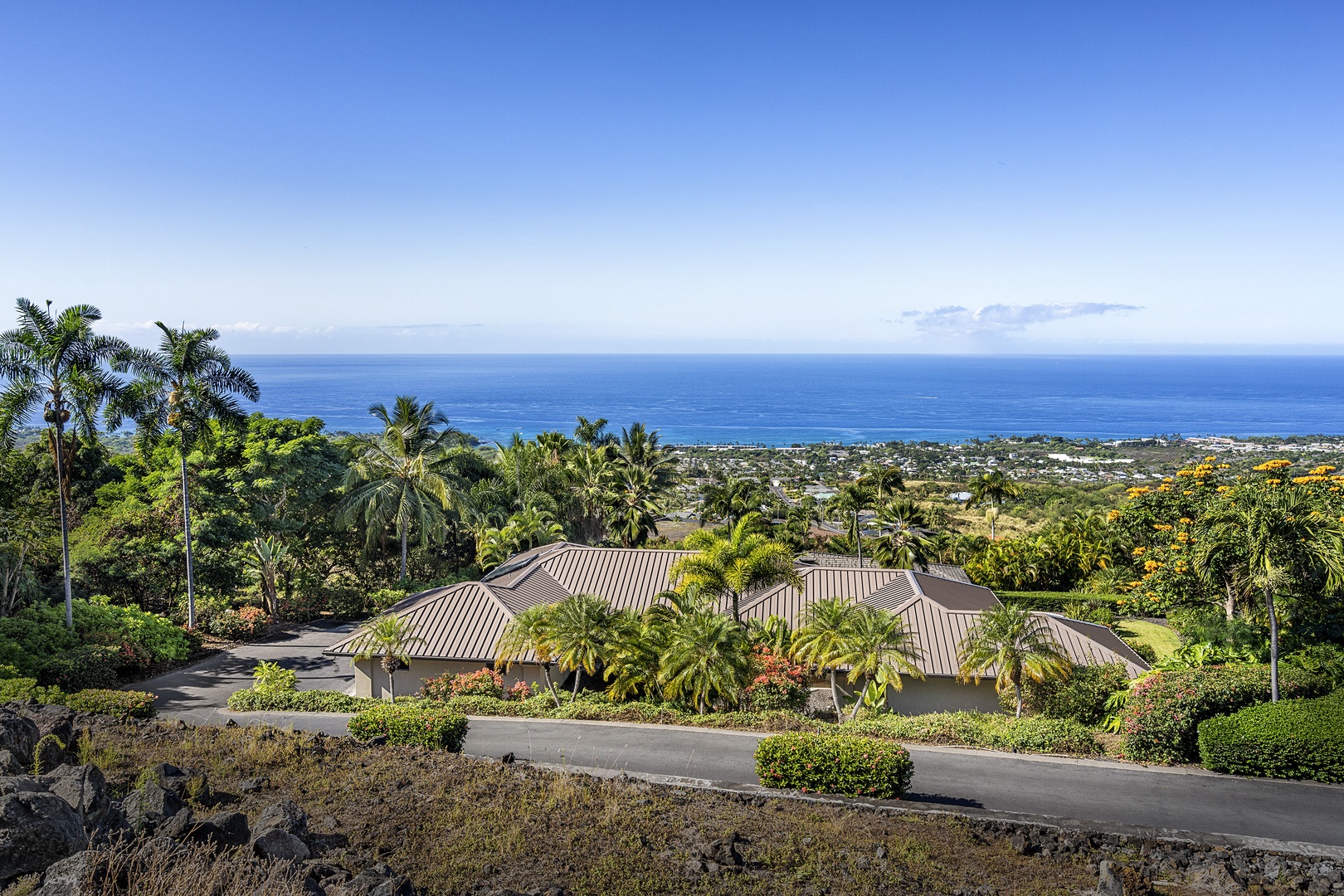 Kailua Kona Vacation Rentals, Hale Aikane - Aerial view of the home