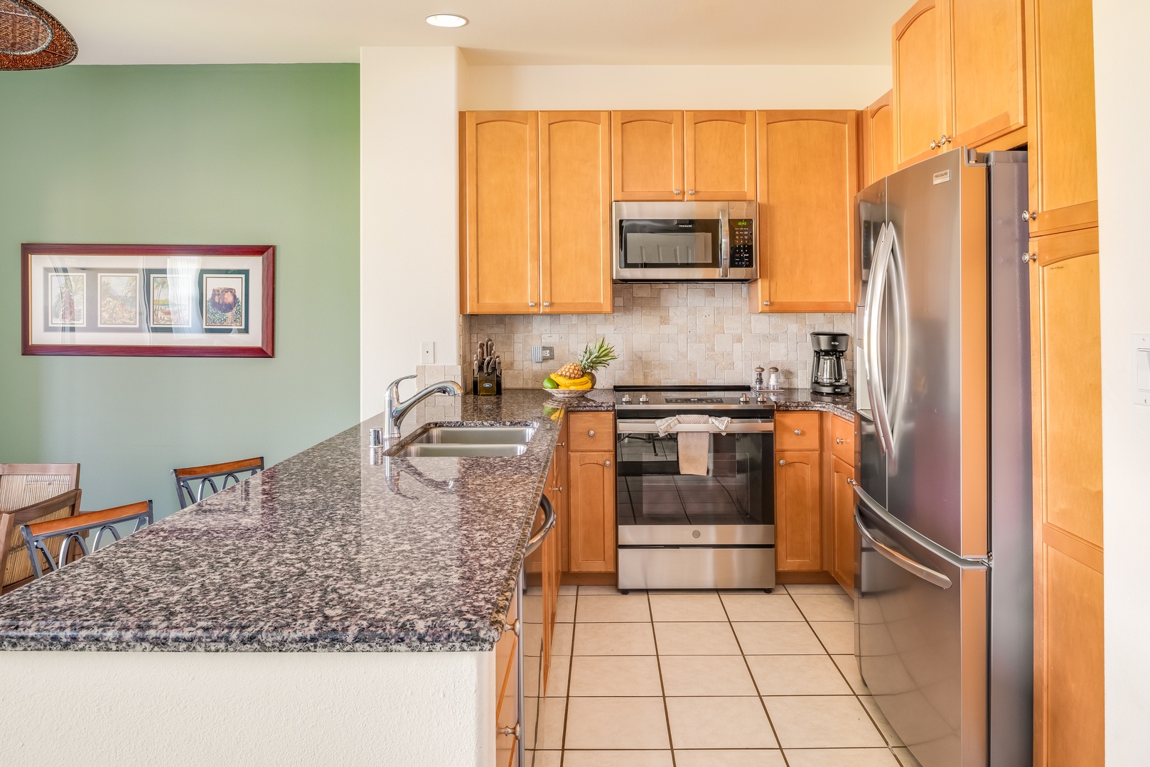 Waikoloa Vacation Rentals, Waikoloa Colony Villas 403 - Plenty of Counter Space in the Well-Equipped Kitchen