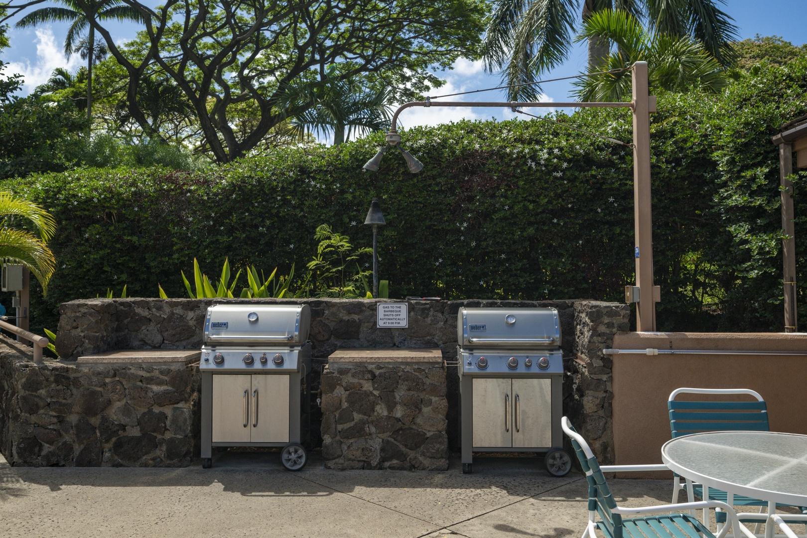 Lahaina Vacation Rentals, Kahana Villas E408 - Grill your favorite meals at the shared outdoor BBQ area.