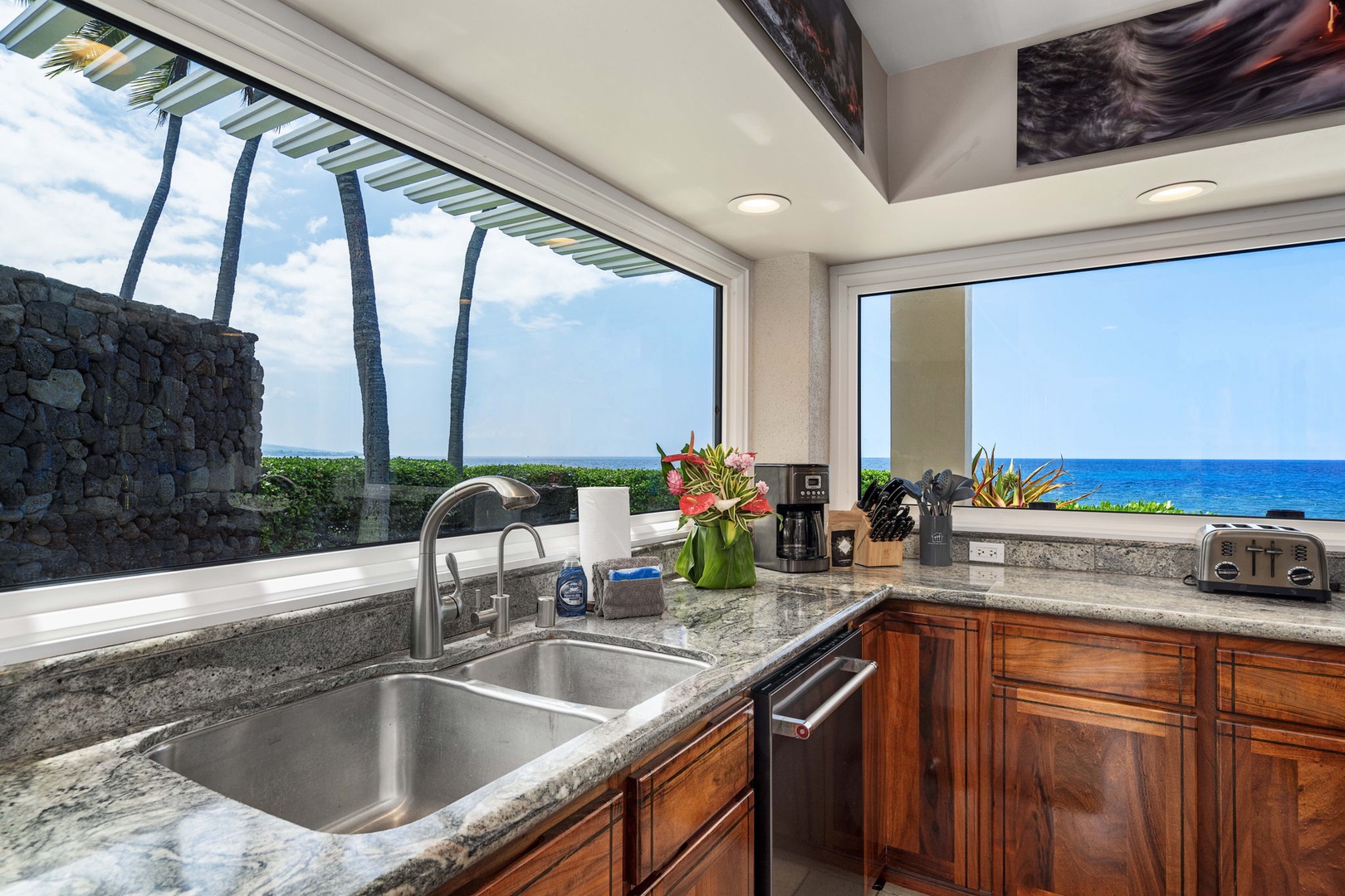 Kailua Kona Vacation Rentals, Ali'i Point #9 - Even washing dishes can be enjoyable with a view like this!