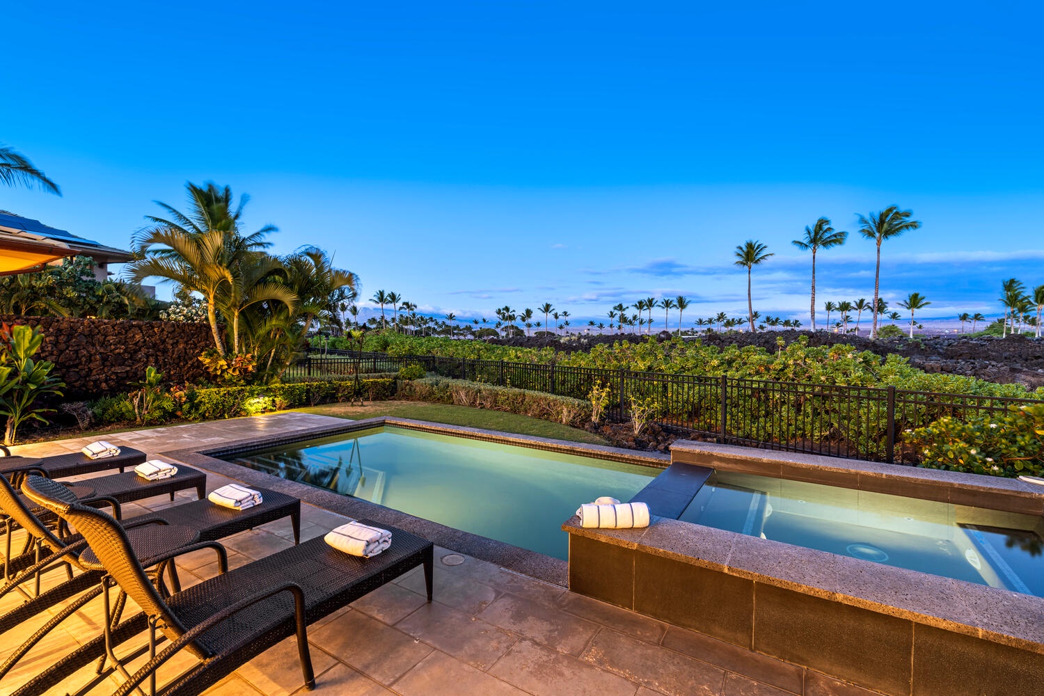 Kamuela Vacation Rentals, Laule'a at the Mauna Lani Resort #14 - Soak in the spa or recline under the stars in your private pool retreat.