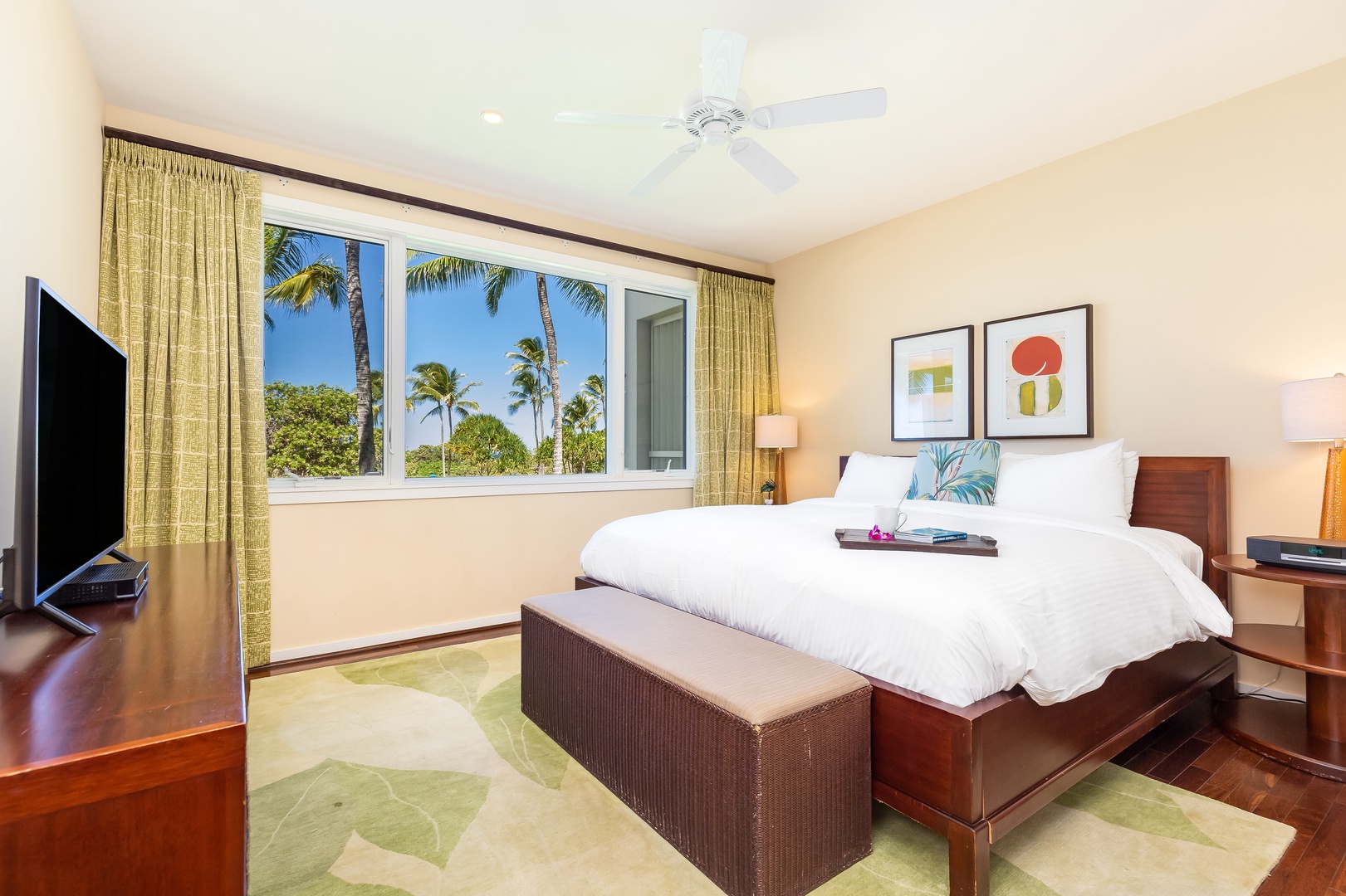 Kahuku Vacation Rentals, Turtle Bay Villas 201 - second guest bedroom with a King-size bed