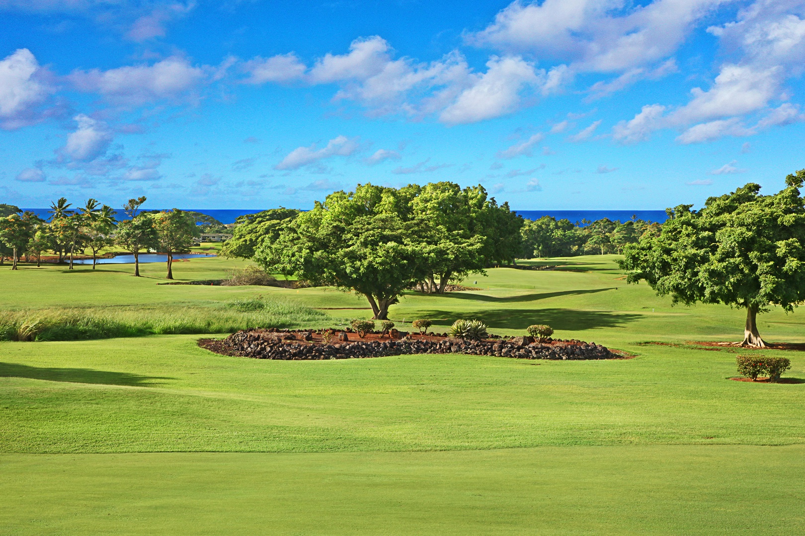 Koloa Vacation Rentals, Haupu Hale at Poipu - Golf course view from lanai