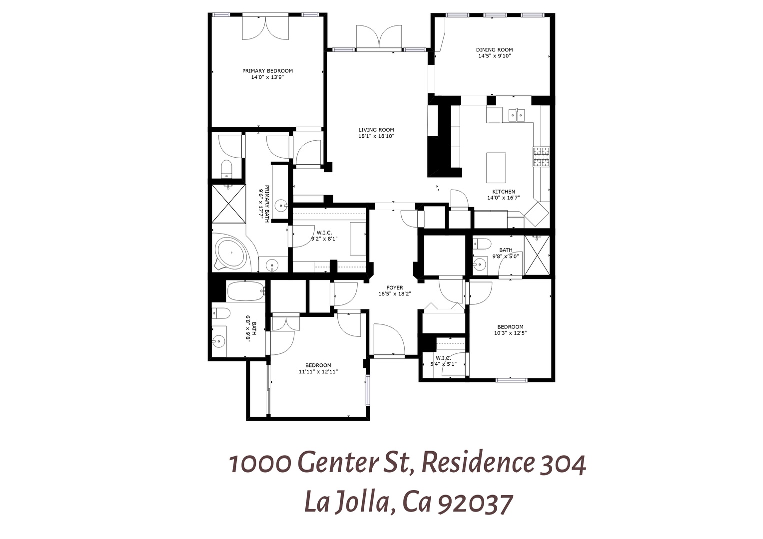 La Jolla Vacation Rentals, Montefaro in the Village of La Jolla - Home plan