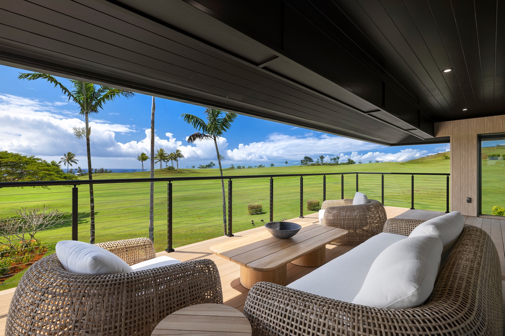 Koloa Vacation Rentals, Hale o ka Nene - Unwind on the private upper lanai, the perfect spot to sip morning coffee or evening cocktails.