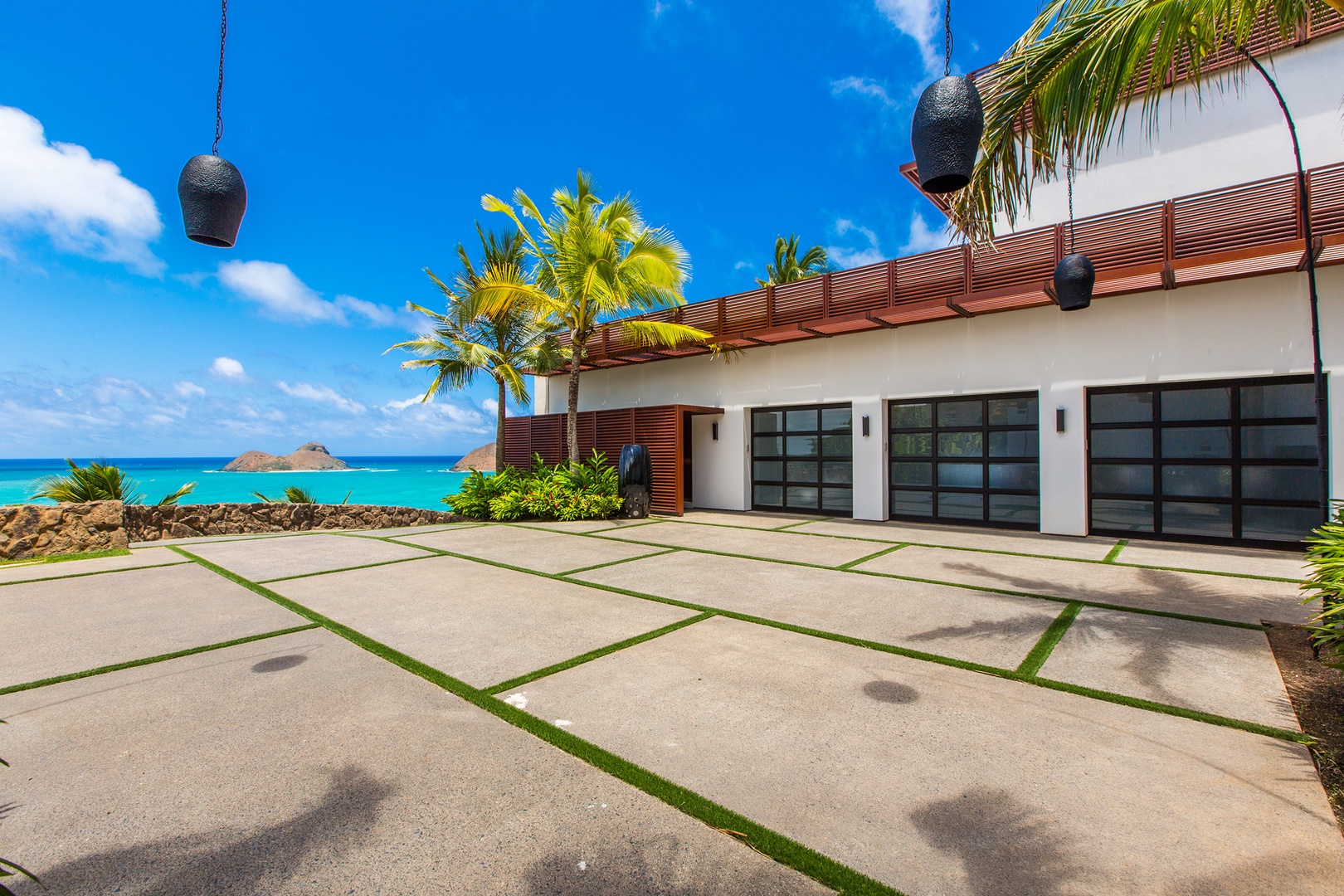 Kailua Vacation Rentals, Lanikai Hillside Estate - Views of the Mokulua Islands as you approach the estate, offering a grand welcome.
