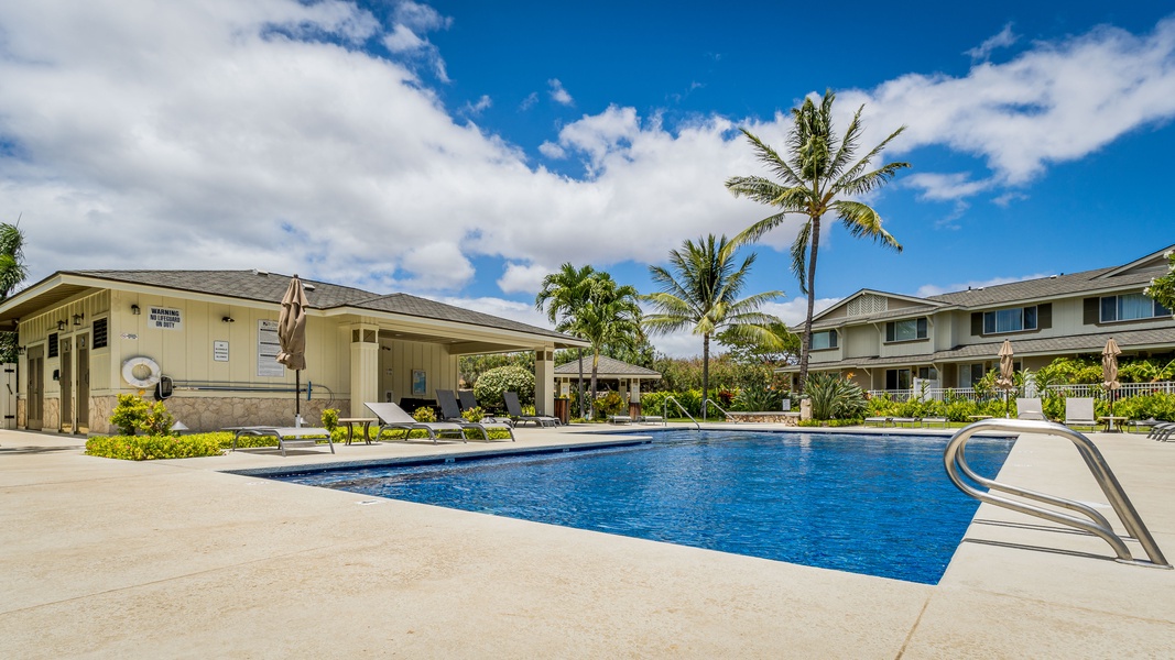 Kapolei Vacation Rentals, Hillside Villas 1496-2 - Go for a swim in the sparkling waters and rest in the lounge chairs.