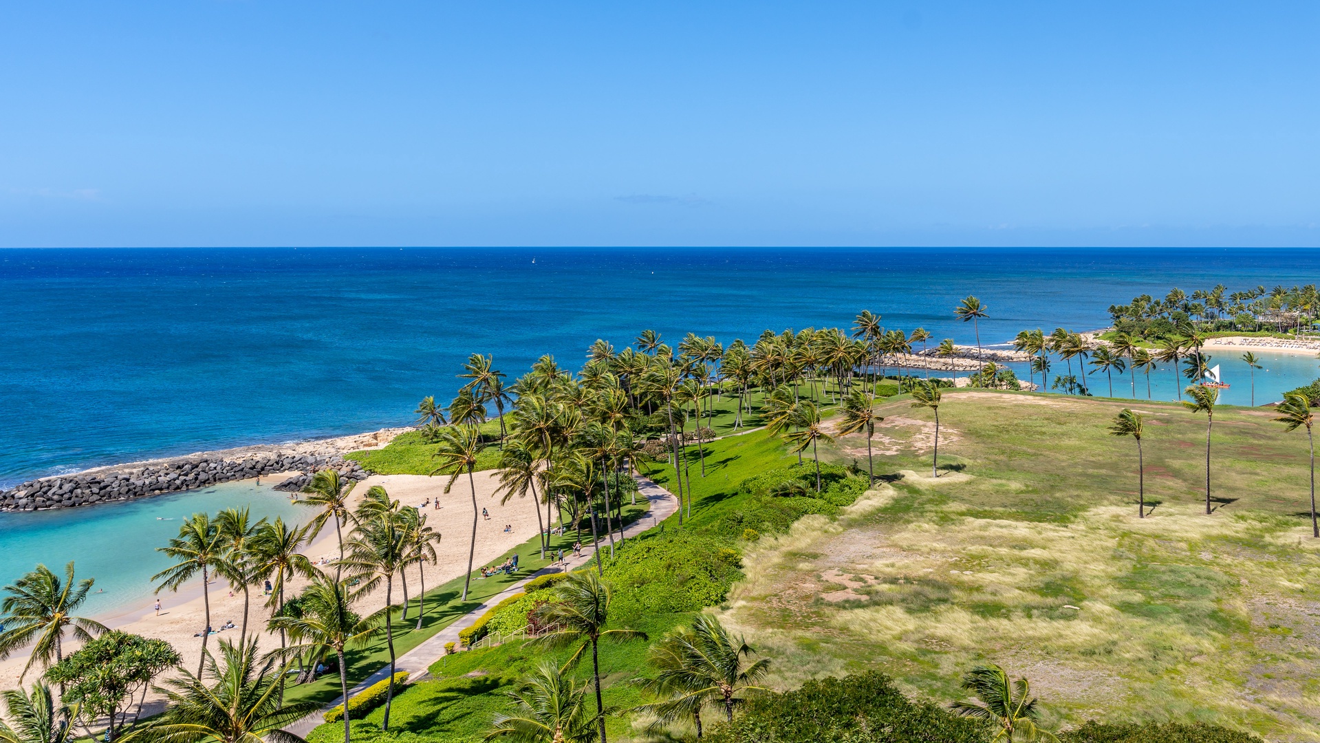 Kapolei Vacation Rentals, Ko Olina Beach Villas B1101 - The panoramic ocean views from the lanai.