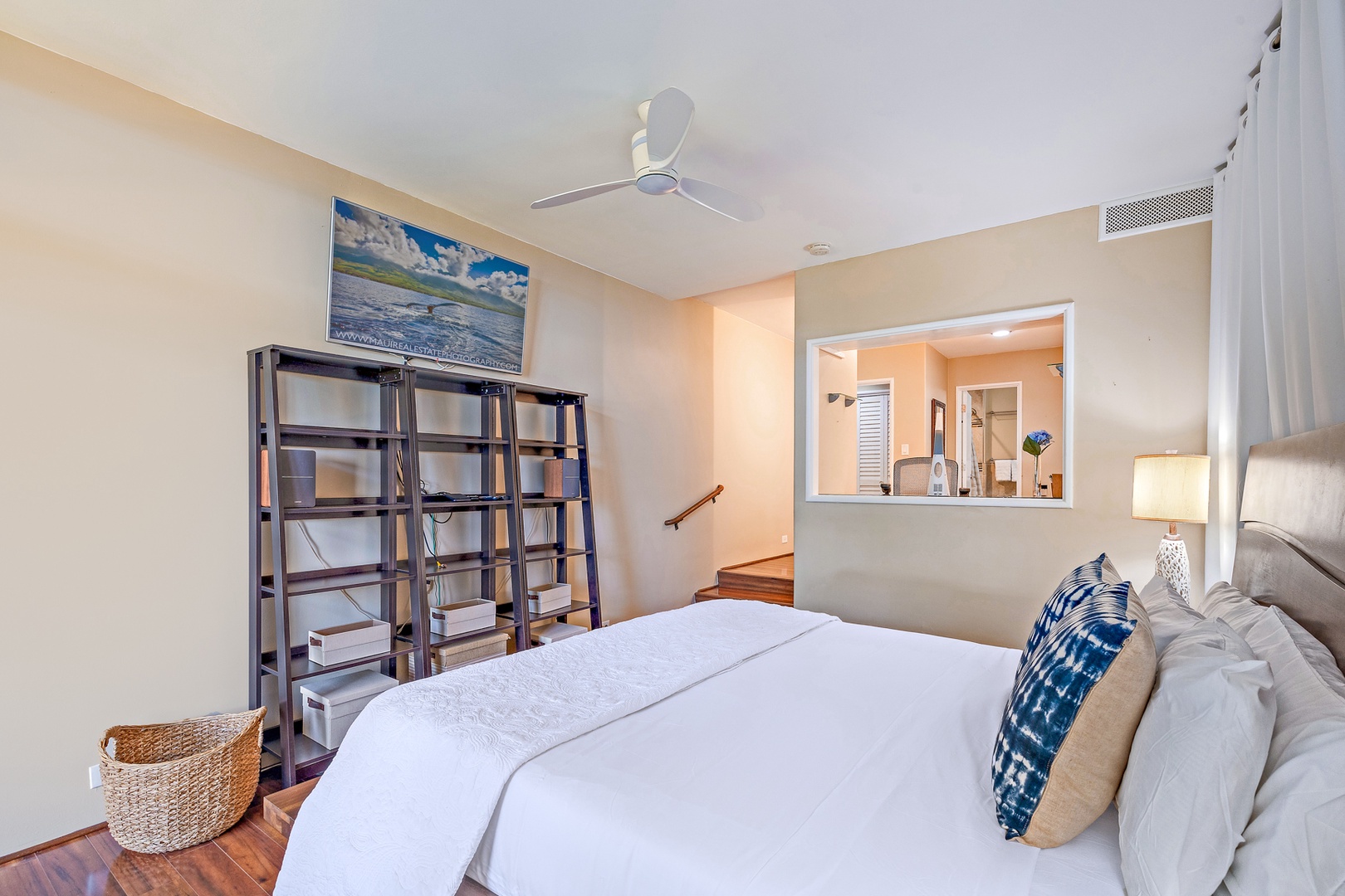 Lahaina Vacation Rentals, Kaanapali Royal Q-202 - Relax in this cozy bedroom with modern decor and a calming ambiance.