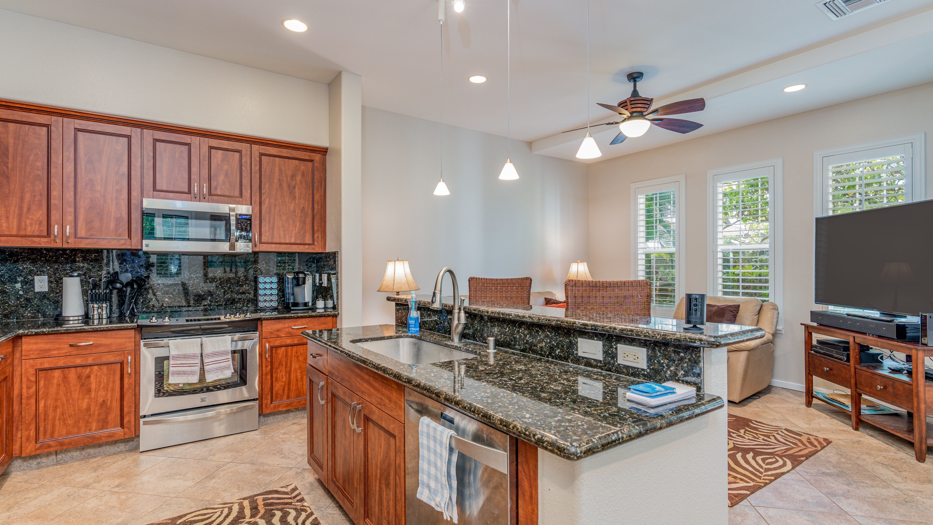 Kapolei Vacation Rentals, Coconut Plantation 1234-2 - The kitchen is equipped with stainless steel appliances for your culinary adventures.