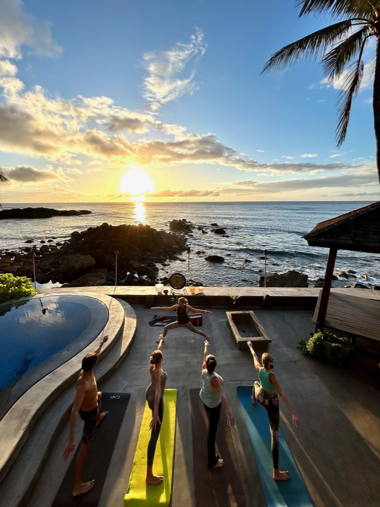 Haleiwa Vacation Rentals, Samurai House - Elevate your morning with a revitalizing yoga session by the ocean.