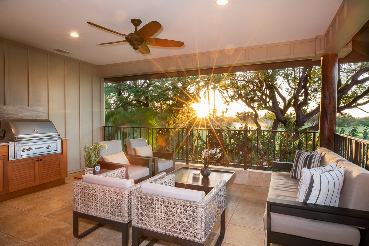 Kamuela Vacation Rentals, Mauna Lani KaMilo #123 - A good morning coffee at the lanai to witness the sunrise.