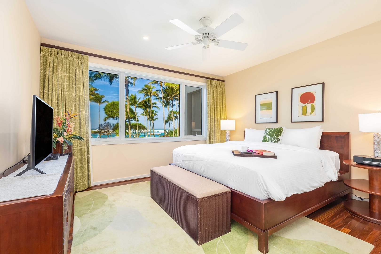 Kahuku Vacation Rentals, Turtle Bay Villas 210 - Walking into the spacious master suite immediately whisks you away to a relaxing sanctuary with its King-size bed, walk-in closet